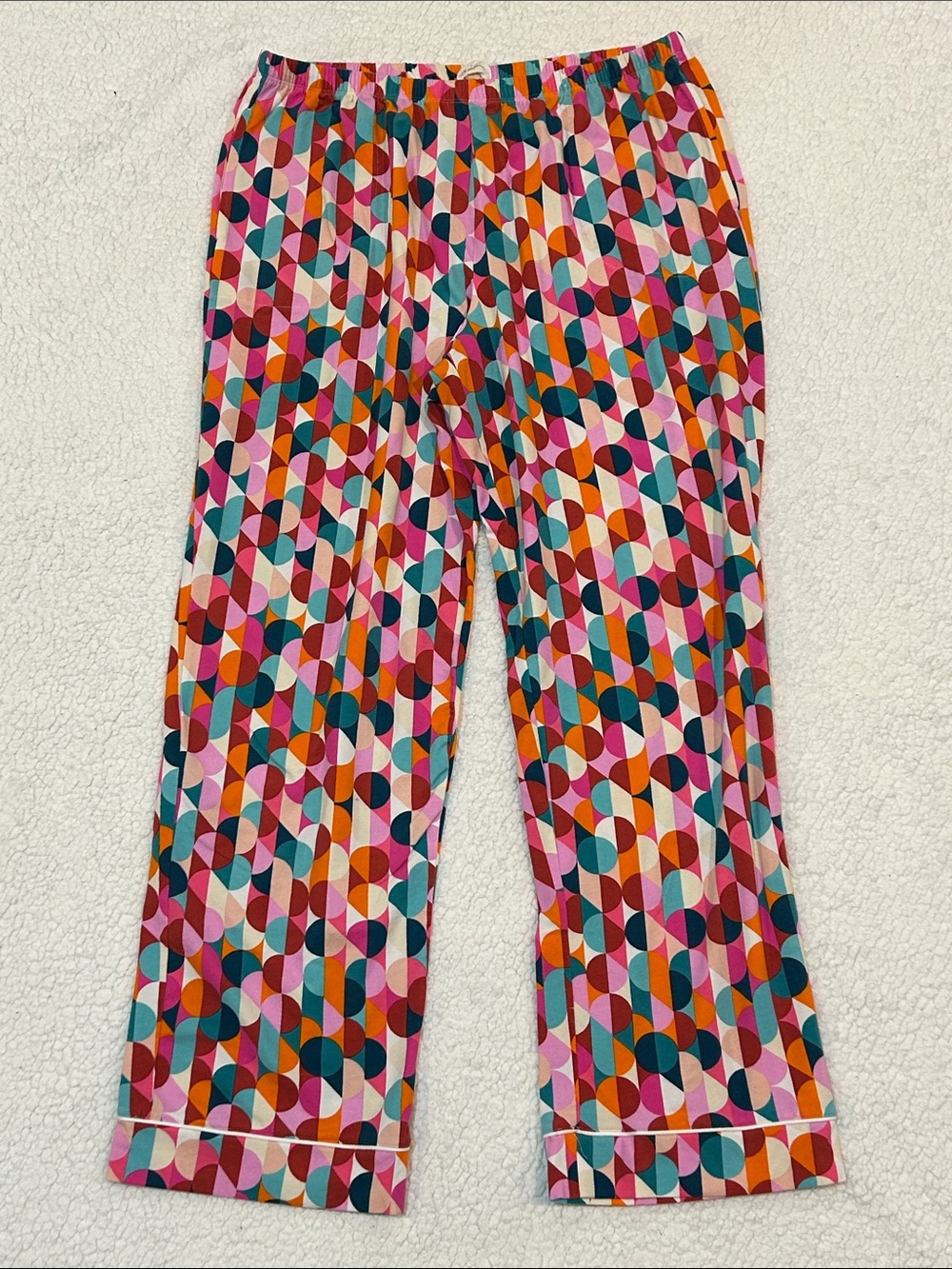 Trina Turk x Bedhead PJs Geometric-Print Long Jersey Pajama Set size Large - Picture 11 of 16